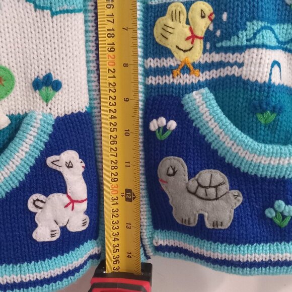 Little lulu and friends- Handmade wool sweater size 4 - Picture 3 of 5